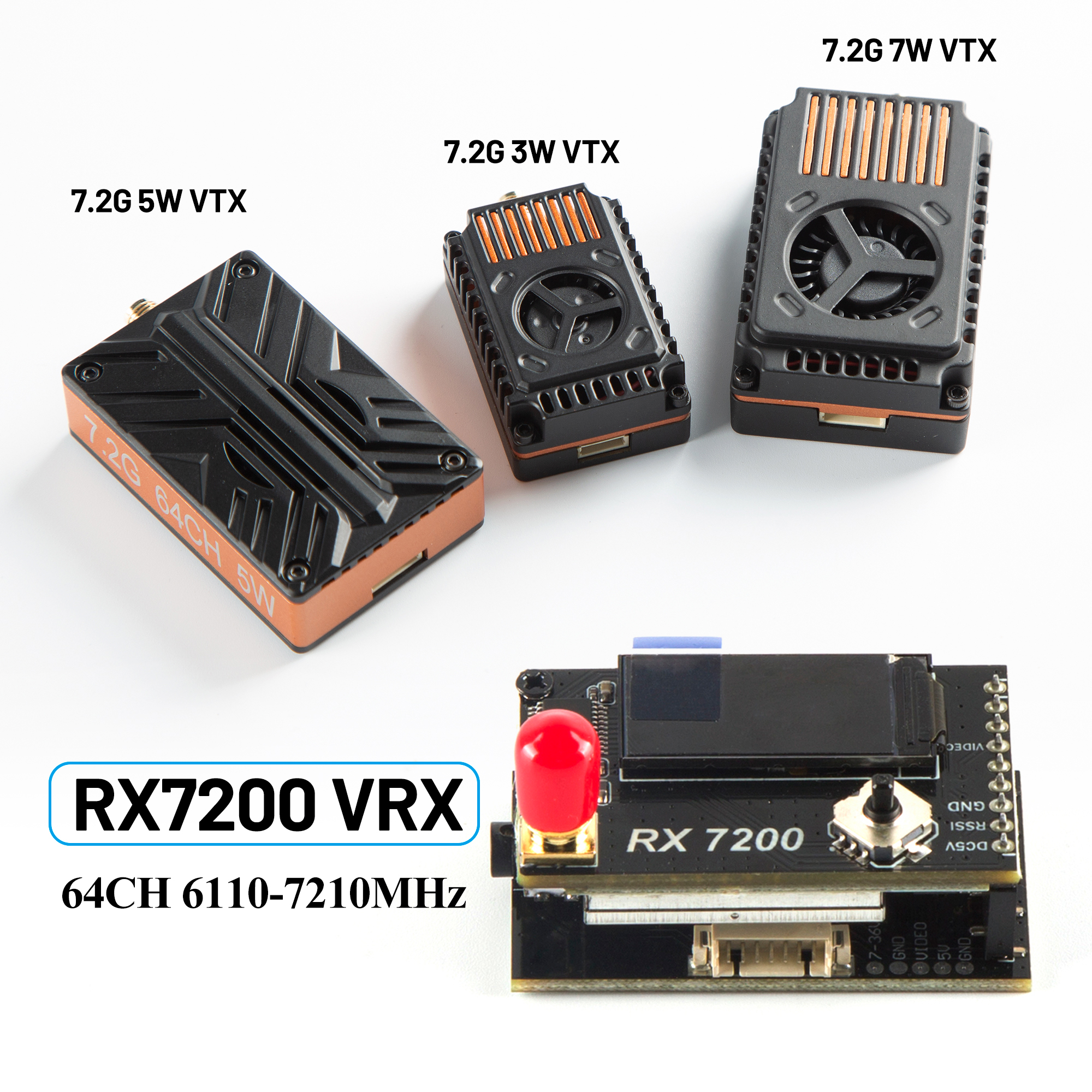 Fpv Drone Goggles - 7.2G Video Receiver Module 64-Channel 6110-7210MHz