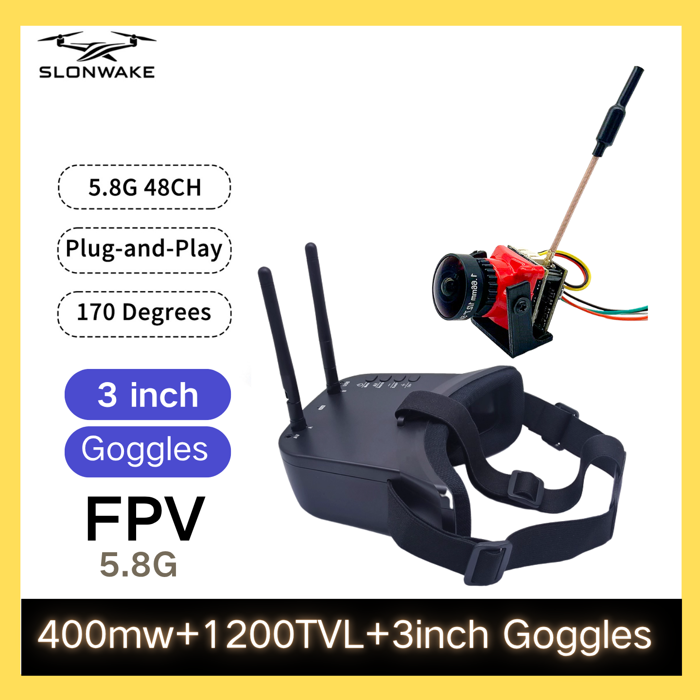 Fpv Drone Transmitter - SLONWAKE 5.8G 48CH FPV 400mw VTX