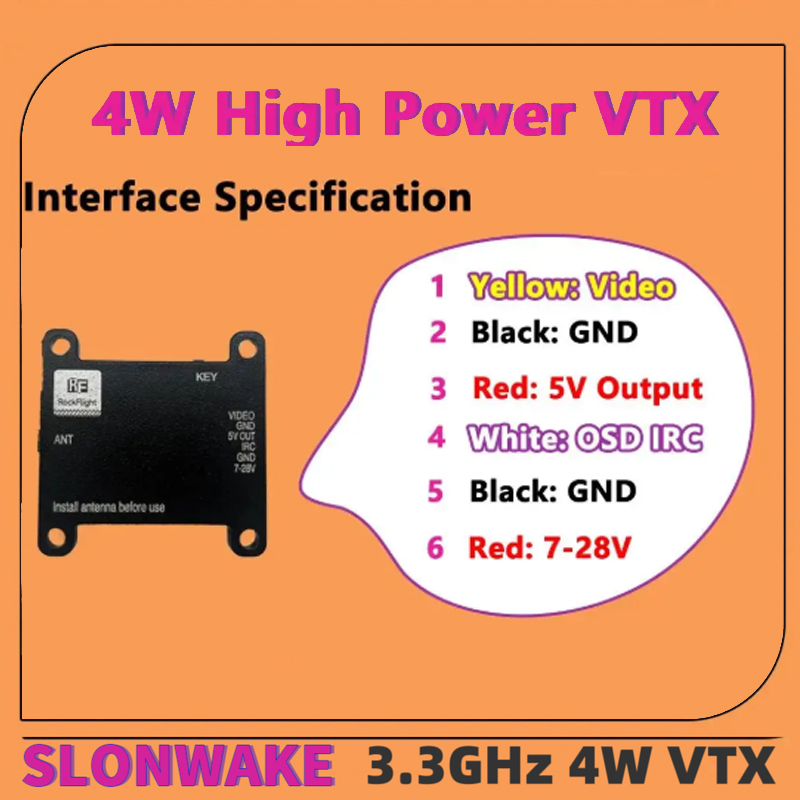 SLONWAKE FPV 3.3G 16CH 4000mW  - Fpv Drone Antenna recension och pris