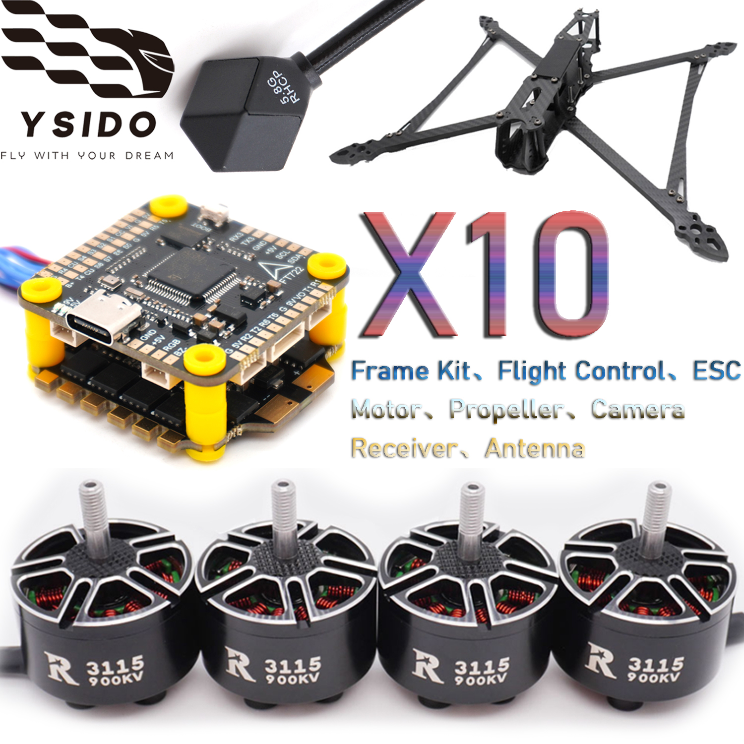 YSIDO RC FPV Drone 427mm Frame - Fpv Drone Tool Kit recension och pris