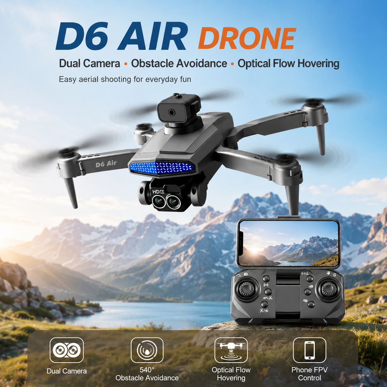ZNLYRION D6 Air Foldable RC Dr - Fpv Drone Bag recension och pris