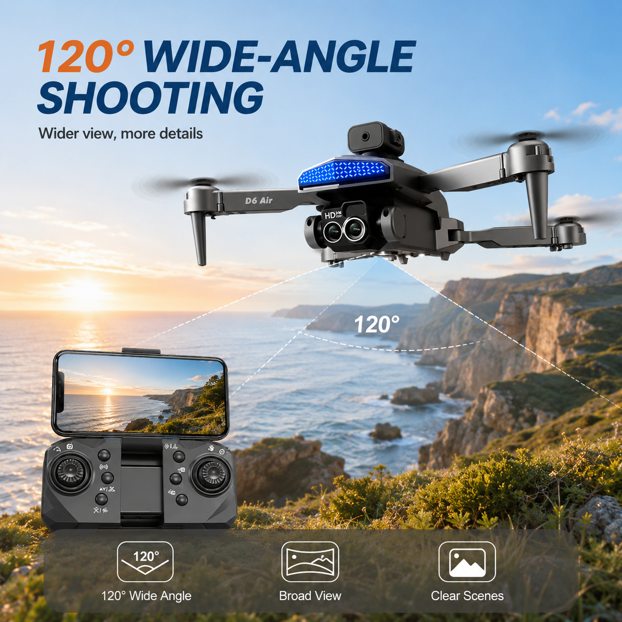 ZNLYRION D6 Air Foldable RC Dr - Fpv Drone Bag recension och pris