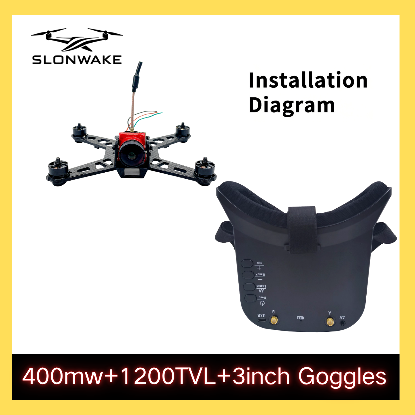 SLONWAKE 5.8G 48CH FPV 400mw V - Fpv Drone Transmitter recension och pris