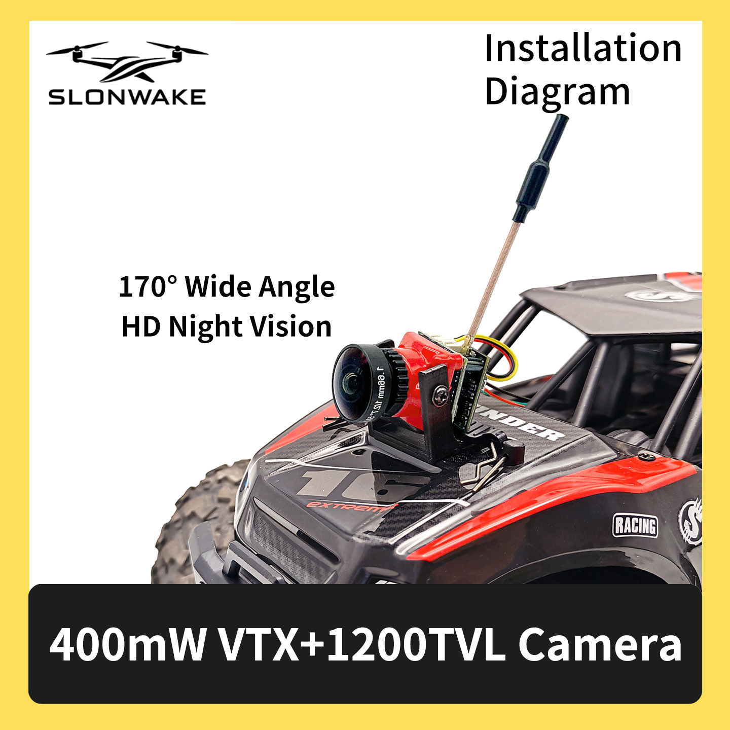 SLONWAKE 5.8G 48CH FPV 400mw V - Fpv Drone Transmitter recension och pris
